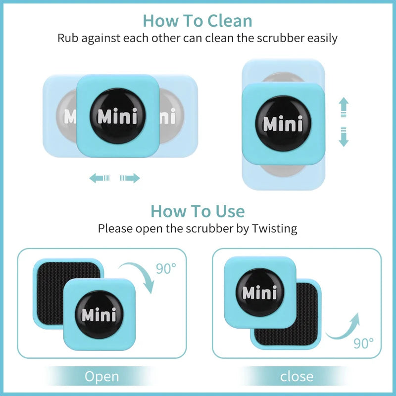 Mini Magnetic Aquarium Glass Cleaner – Scratch-Resistant Algae Scraper for Small Glass & Acrylic Tanks (3–6mm Thickness)