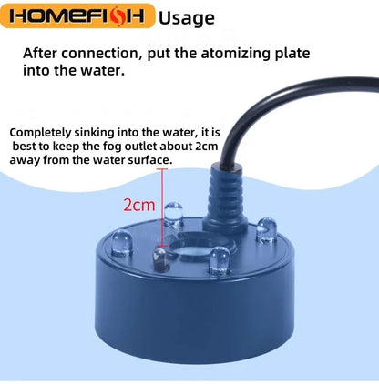 5V USB Mist Maker – Ultrasonic Fogger Atomizer for Aquariums, Ponds & Water Features with 4-LED Lights