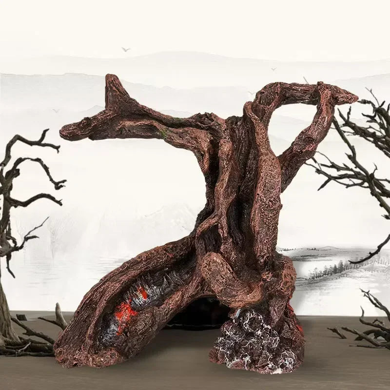 Resin Tree Root Cave Aquarium Ornament – Natural Hiding Shelter for Freshwater and Saltwater Tanks