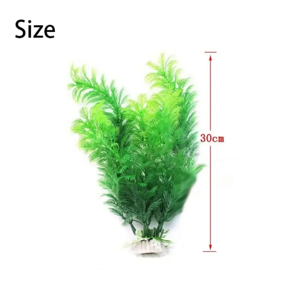 19 cm / 30 cm Artificial Water Grass – Plastic Aquarium Plants for Fish Tank Décor & Underwater Aquascaping