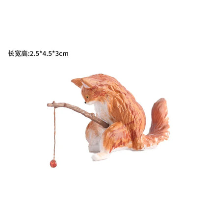 Cute Fishing Cat Aquarium Ornament – Mini Decorative Figurine for Aquascaping, Micro-Landscapes & DIY Tank Decor
