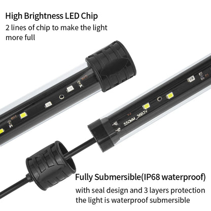 USB LED Aquarium Light Bar for Fish Tanks and Aquatic Plants (18–58 cm, Waterproof)