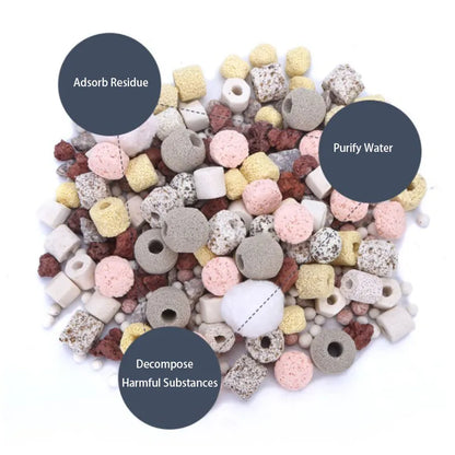 100g 250g 500g Mixed Aquarium Bio Balls Filter Media