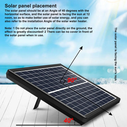 Solar Powered 12V Submersible Water Pump | 6W Solar Panel Outdoor Pond & Fish Tank Circulation Pump (240 L/H)