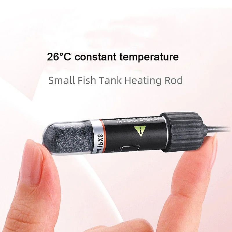 USB Mini Submersible Aquarium Heater for Small Tanks, 26°C Constant Temperature, 10W