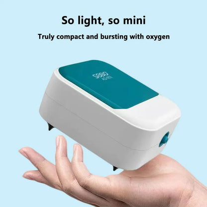 SOBO Silent Aquarium Oxygen Pump – 5W Adjustable Air Volume, High-Power Aerator for Fish Tanks, Deep-Water Oxygenation 220V