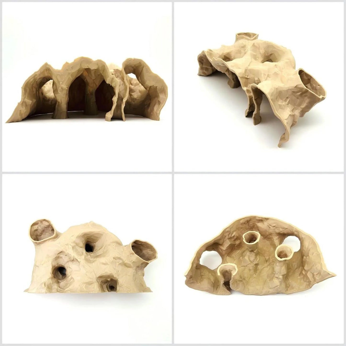 Gravel Tunnel Cave Aquarium Ornament – Smooth Resin Fish Hideout with Natural Curve Design