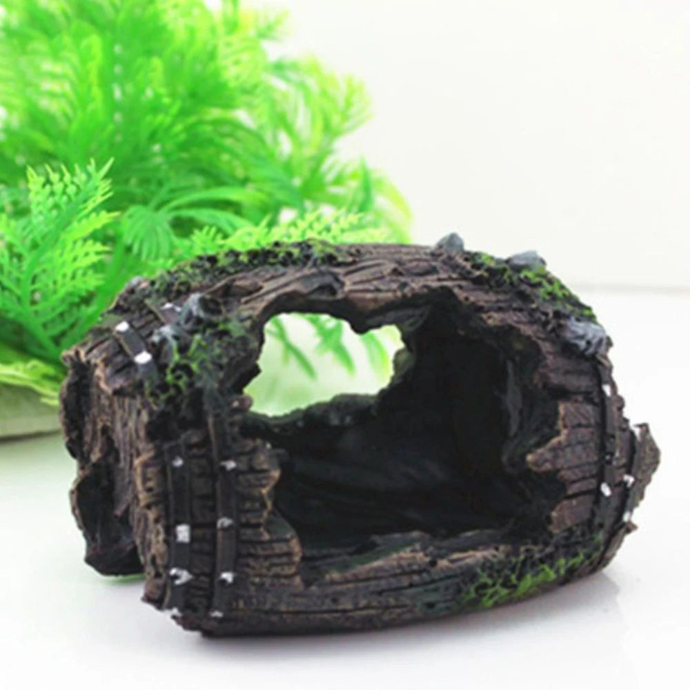 Resin Barrel Hideout – Aquarium Escape House & Landscaping Decoration