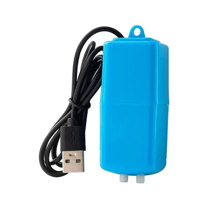 USB Mini Aquarium Air Pump – Silent Oxygen Pump with Air Stone, Energy-Efficient Compact Aerator for Fish Tanks & Aquariums