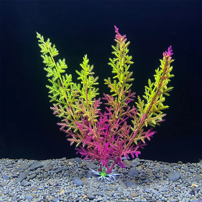18cm Artificial Aquarium Plant – Soft Plastic Simulation Water Grass for Fish Tank Decoration