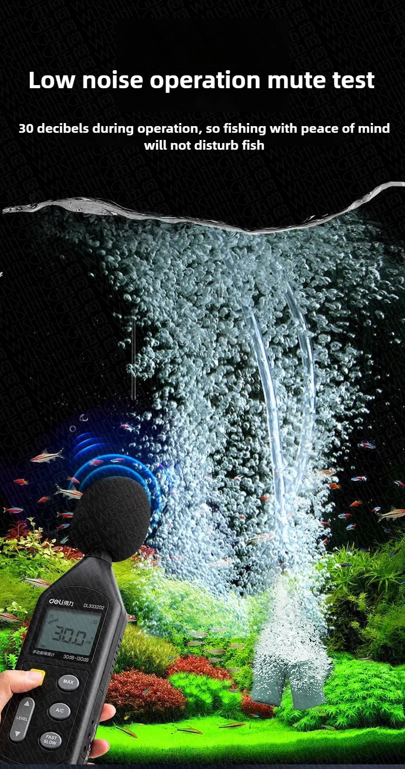 5W USB Rechargeable Oxygen Pump – Portable 48-Hour Aerator for Outdoor Fishing & Aquarium Use