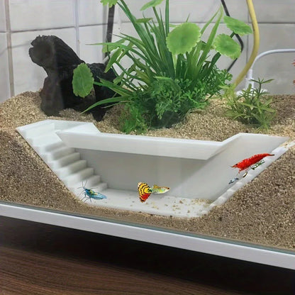 Underground Aquarium Tunnel Hideout – Fish & Shrimp Shelter, Buried Corner Cave for Corydoras, Loaches, Plecos & Shrimp Tanks