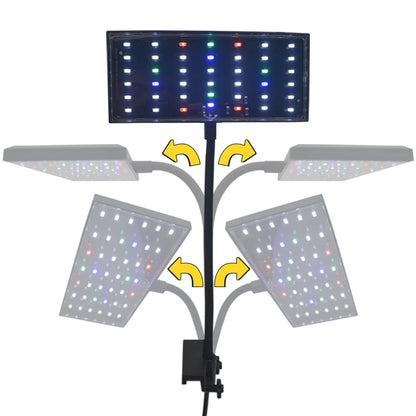 USB Aquarium LED Grow Light – Full Spectrum Clip-On Lamp with 10-Level Brightness, Timer & 360° Adjustable Arm for Planted Tanks