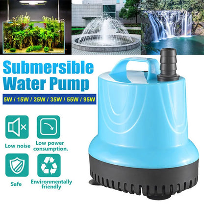 Submersible Aquarium Water Pump – 10W / 18W / 25W / 45W / 60W / 85W / 105W Bottom-Suction Circulation Pump for Fish Tanks & Fountains (220V)
