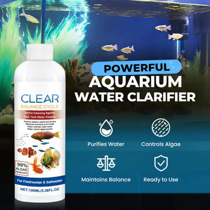 Aquarium Water Clarifier + Methylene Blue Treatment Kit | 2-in-1 Tank Care for Clear Water, Disinfection & Healthy Fish (Fresh & Saltwater)