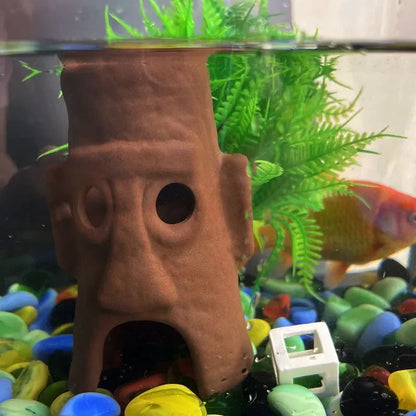 Ceramic Aquarium Shelter Houses – Shrimp & Fish Hiding Caves, Breeding Pots & Natural Stone-Style Tank Decor