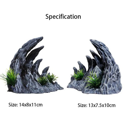 Resin Canyon Rock Aquarium Decoration Set