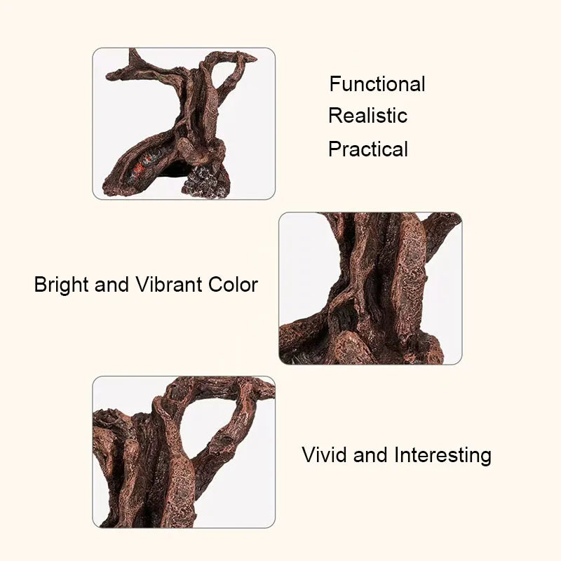 Resin Tree Root Cave Aquarium Ornament – Natural Hiding Shelter for Freshwater and Saltwater Tanks