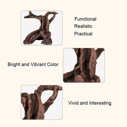 Resin Tree Root Cave Aquarium Ornament – Natural Hiding Shelter for Freshwater and Saltwater Tanks