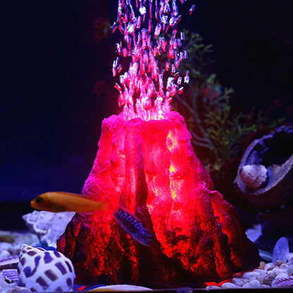 Resin Volcano Aquarium Ornament with Air Stone Chamber – Bubble Effect Decoration for Fish Tanks