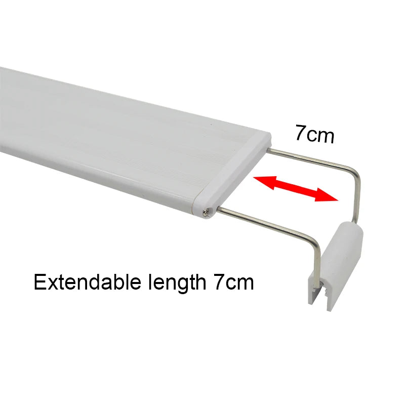 Super Slim LED Aquarium Light – Waterproof Plant Growth Lamp with Clip-On Mount, 5730 LEDs, 18–72 cm, 220–240V