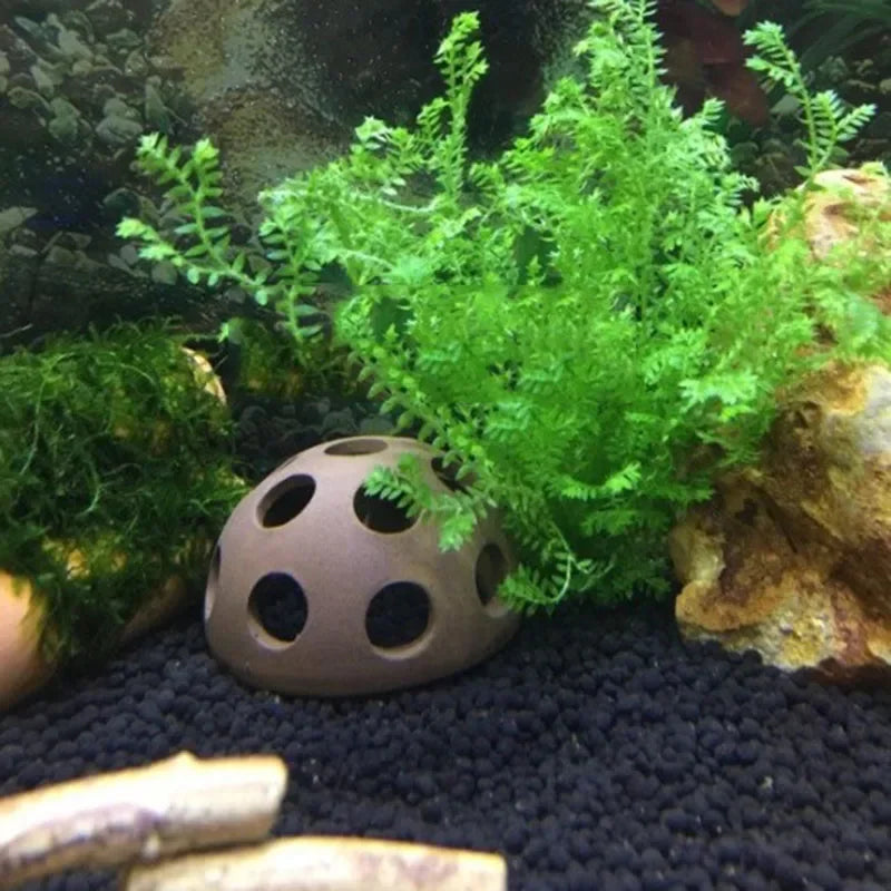 Ceramic Aquarium Shelter Houses – Shrimp & Fish Hiding Caves, Breeding Pots & Natural Stone-Style Tank Decor