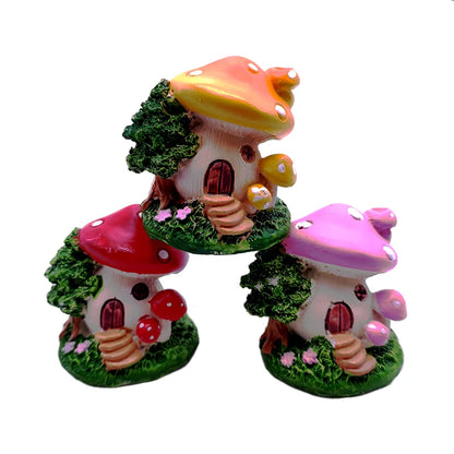 Resin Mushroom House Aquarium Ornament – Decorative Landscape Piece for Freshwater and Saltwater Tanks