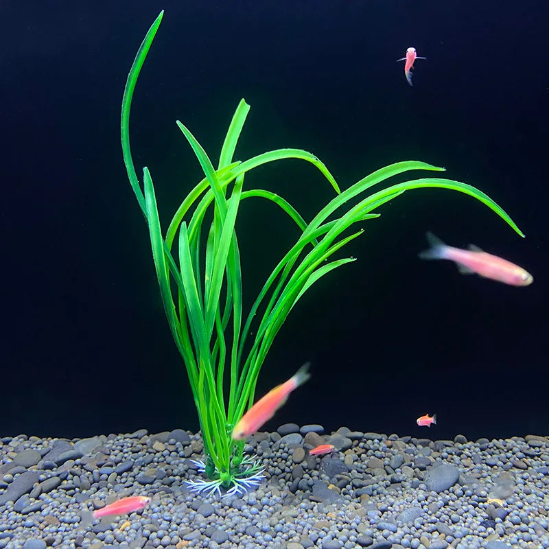 18cm Artificial Aquarium Plant – Soft Plastic Simulation Water Grass for Fish Tank Decoration