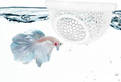 Floating Betta Cave & Shrimp Hideout – 3-in-1 Hammock, Feeding Ring & Resting Spot for Small Aquatic Pets