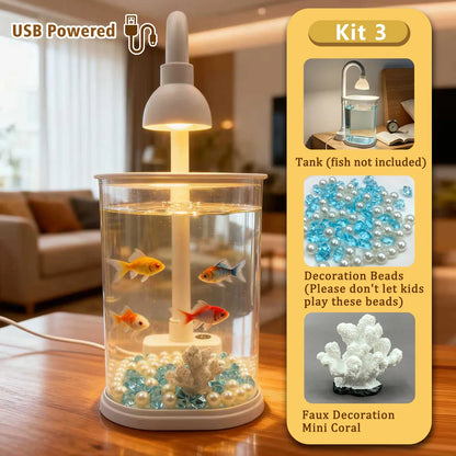 Small Tabletop Aquarium Starter Kit with Light - Small