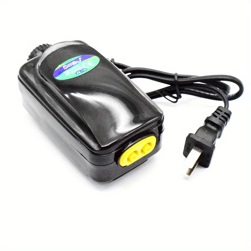 SOBO SB-738 Aquarium Oxygen Pump – Dual Outlet 3.5W Adjustable High-Power Air Pump for 50–60cm Tanks