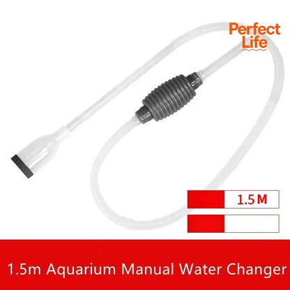 1.5m Aquarium Manual Water Changer – Handheld Siphon Pump & Gravel Cleaner for Fish Tanks