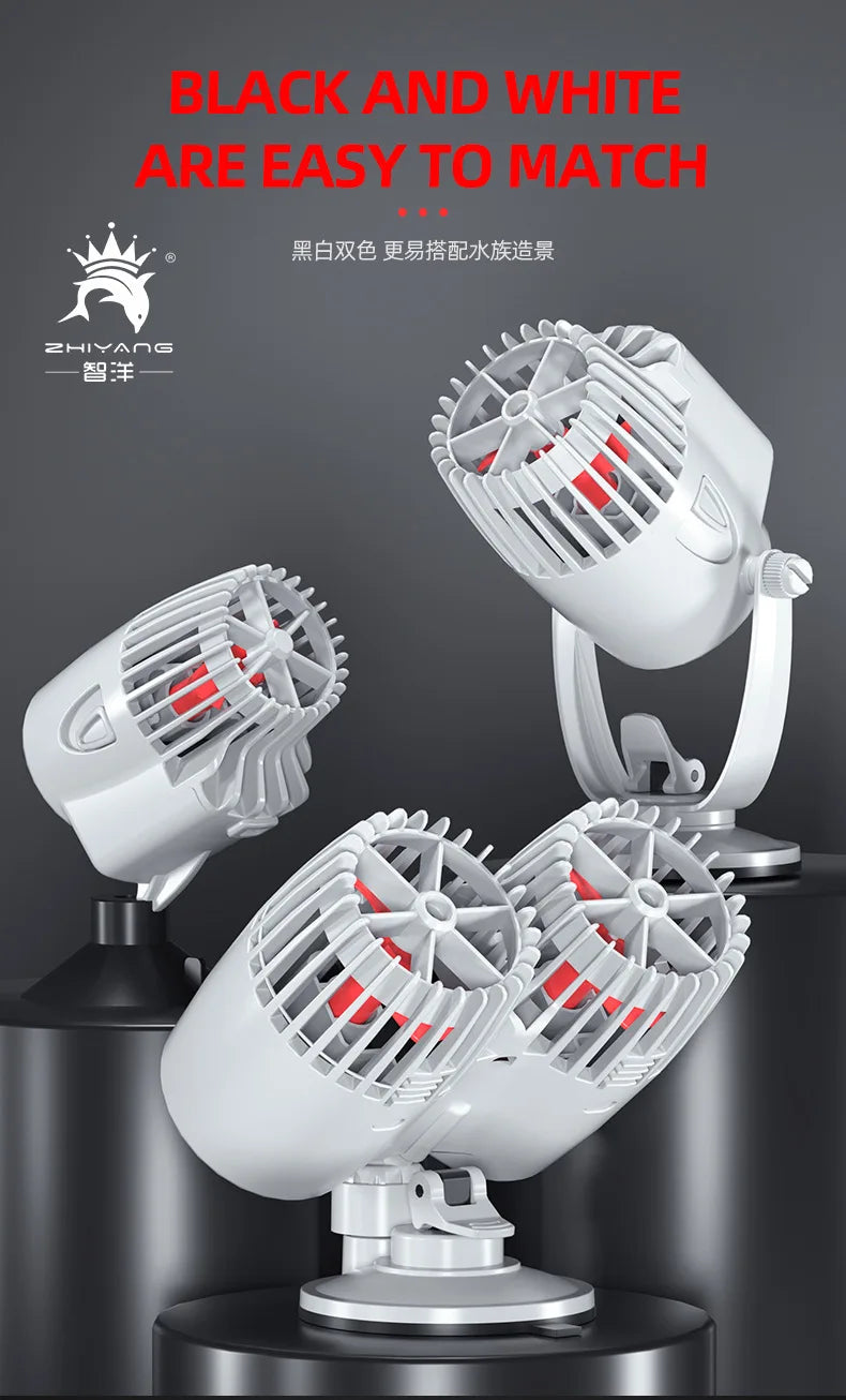 Aquarium Wavemaker Pump 360° Adjustable Wave Maker, Submersible Circulation & Aeration Pump for Fish Tanks 220–240V