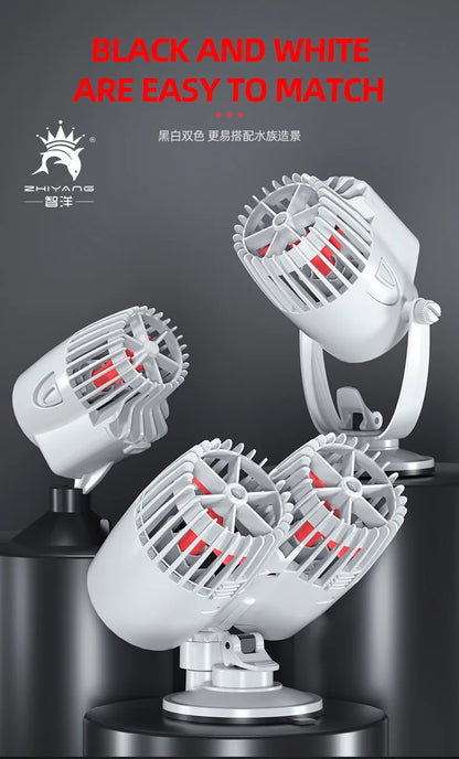 Aquarium Wavemaker Pump 360° Adjustable Wave Maker, Submersible Circulation & Aeration Pump for Fish Tanks 220–240V