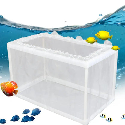 Aquarium Fish Breeder Box with Mesh Isolation and Suction Cup Mount