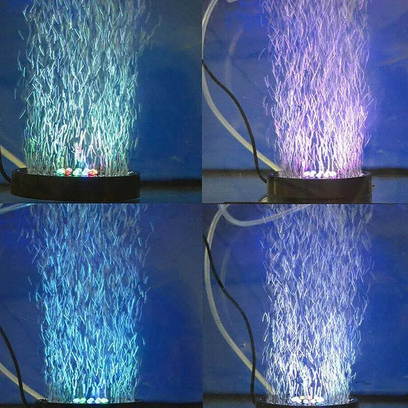 Submersible LED Bubble Light for Fish Tanks — Color-Changing Underwater Air Stone Lamp With Oxygenating Bubbles (12V Safe Design)