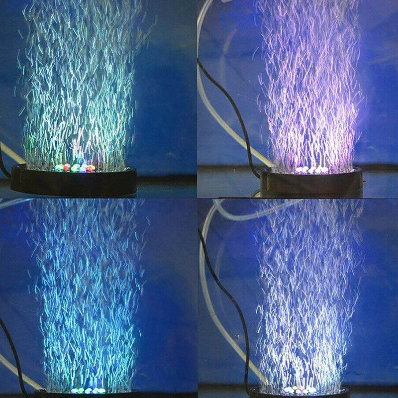 Submersible LED Bubble Light for Fish Tanks — Color-Changing Underwater Air Stone Lamp With Oxygenating Bubbles (12V Safe Design)