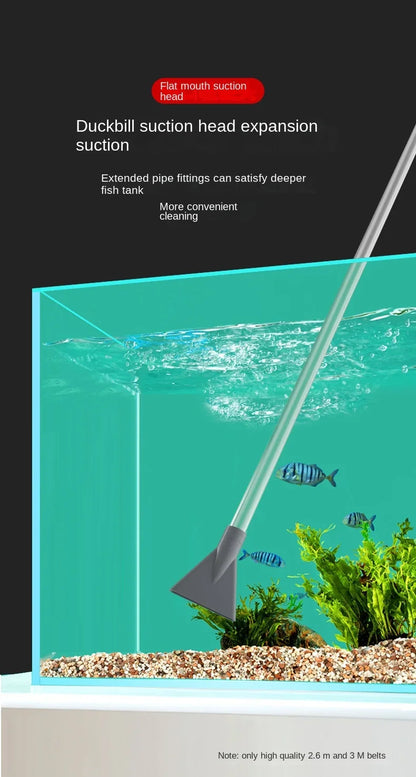 Aquarium Siphon Vacuum Cleaner – Manual Water Changer & Gravel Cleaner Pump for Fish Tanks