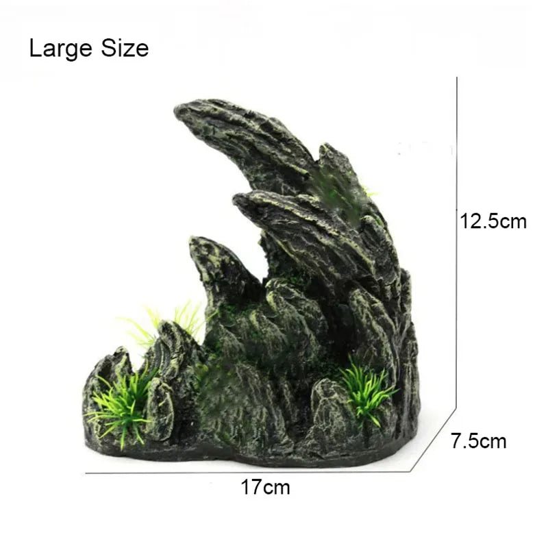 Resin Canyon Rock Aquarium Decoration Set