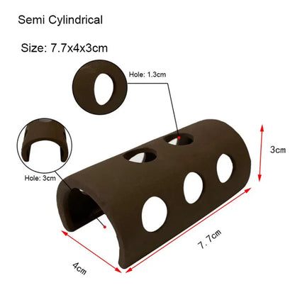 Ceramic Aquarium Shelter Houses – Shrimp & Fish Hiding Caves, Breeding Pots & Natural Stone-Style Tank Decor