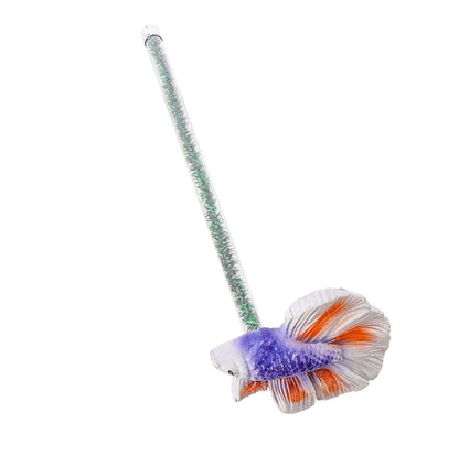 Resin Fighting Fish Training Stick – Interactive Betta Tail Exercise Ornament