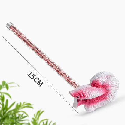 Resin Fighting Fish Training Stick – Interactive Betta Tail Exercise Ornament