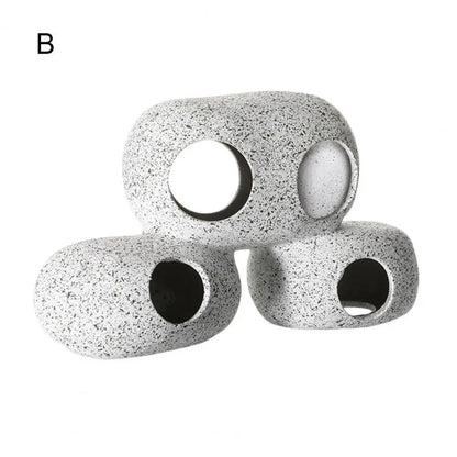 Clay Pot Aquarium Shelter – Ceramic Fish & Shrimp Cave Hideout for Natural Aquascape Decoration