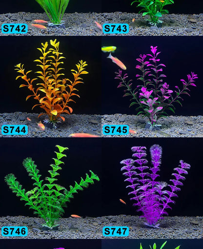 18cm Artificial Aquarium Plant – Soft Plastic Simulation Water Grass for Fish Tank Decoration