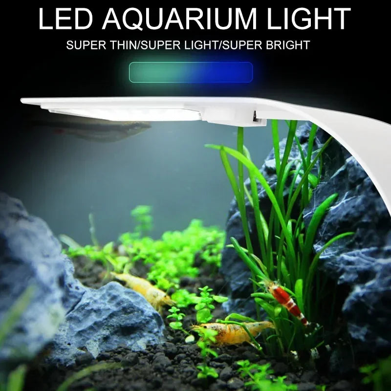 Super Slim LED Aquarium Light – Clip-On Waterproof Plant Grow Lamp