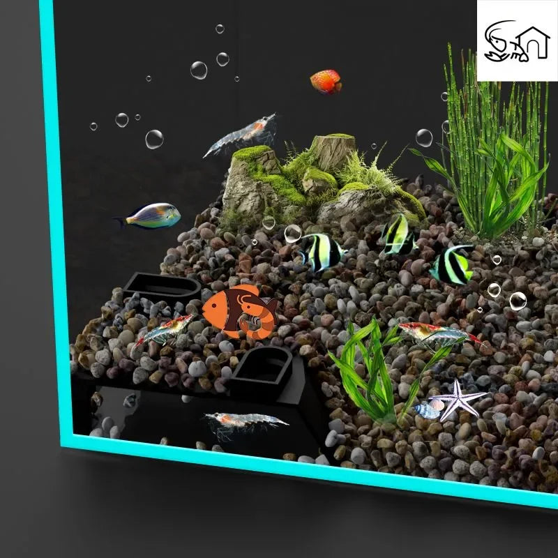 Underground Aquarium Tunnel Hideout – Fish & Shrimp Shelter, Buried Corner Cave for Corydoras, Loaches, Plecos & Shrimp Tanks