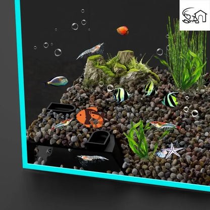 Underground Aquarium Tunnel Hideout – Fish & Shrimp Shelter, Buried Corner Cave for Corydoras, Loaches, Plecos & Shrimp Tanks
