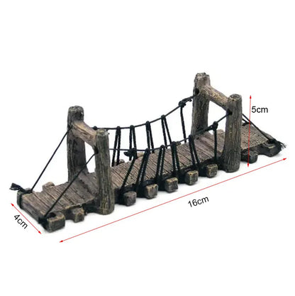 Resin Aquarium Bridge Ornament – Rockery-Style Decoration for Freshwater and Saltwater Tanks