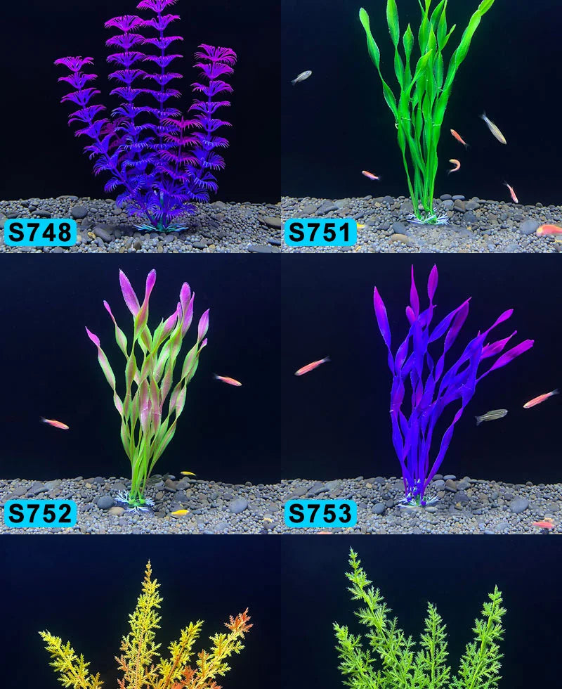 18cm Artificial Aquarium Plant – Soft Plastic Simulation Water Grass for Fish Tank Decoration