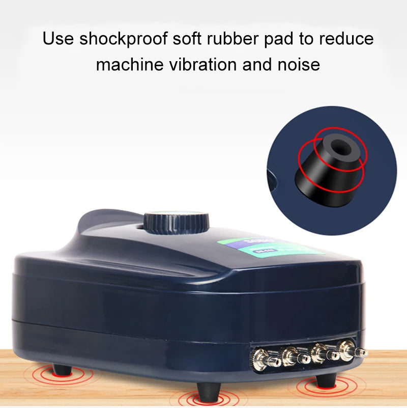 SOBO High-Power Aquarium Air Pump (220–240V) – Ultra Silent Adjustable Oxygen Pump | Single / Dual / Quad Outlet Models